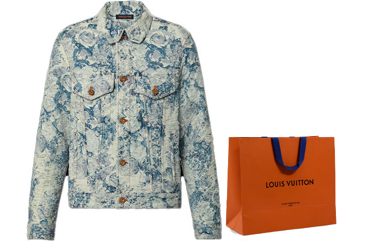 Sizing 路易威登2022秋冬植物花卉印花牛仔夹克 蓝色 1AAGR6