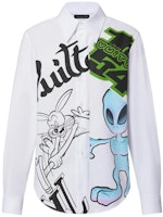 LOUIS VUITTON FW22 Cartoon Print Long Sleeve Shirt White Mens 1AAGOC LOUIS VUITTON FW22 Cartoon Print Long Sleeve Shirt White Mens 1AAGOC