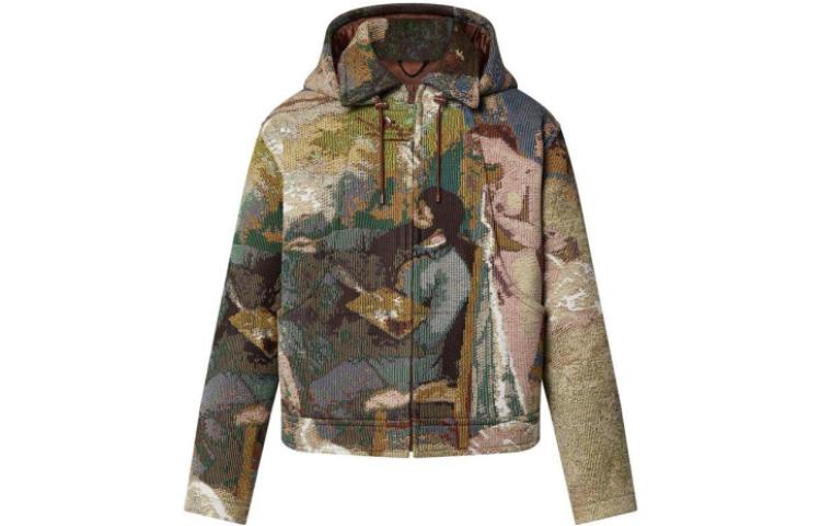 Louis Vuitton FW22 Character Print Green Hooded Jacket for Men 1AAHFH