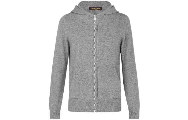 Louis Vuitton FW22 Classic Grey Zip-Up Hoodie for Men 1A3LUQ