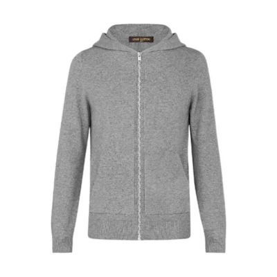 Louis Vuitton FW22 Classic Grey Zip-Up Hoodie for Men 1A3LUQ