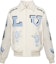 Buy LOUIS VUITTON FW22 Colorblock Cartoon Patch Leather Baseball Jacket White Men. 1AAHHG