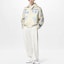 Lookbook LOUIS VUITTON FW22 Colorblock Cartoon Patch Leather Baseball Jacket White Men. 1AAHHG