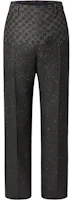 Order 路易威登 FW22 漸層棋盤格中腰直筒休閒長褲 黑色 1AA4Q5