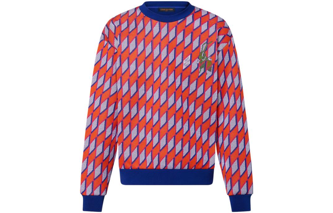 LOUIS VUITTON FW22 Diamond Cricket Jacquard Pullover  Sweater Multi-color. 1AAGCM