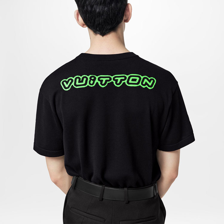 LOUIS VUITTON FW22 Digital Alphabet Print Black Short Sleeve T-Shirt for Men 1AAGO4 圖 6
