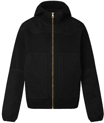 LOUIS VUITTON FW22 Embossed Monogram Denim Jacket Black - Hoodie Style 1AA4OG Order LOUIS VUITTON FW22 Embossed Monogram Denim Jacket Black - Hoodie Style 1AA4OG