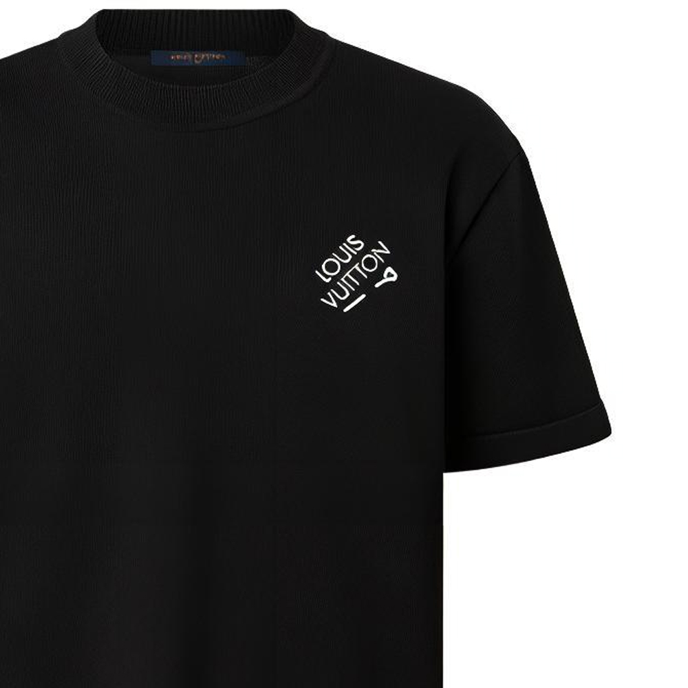 Sizing LOUIS VUITTON FW22 Fall Logo Print Crewneck Black Short Sleeve  T-Shirt. 1AATXE