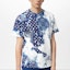 Purchase LOUIS VUITTON FW22 Kaos Biru Logo Geometris Paisley Tie-Dye. 1AA5F4