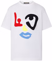 LOUIS VUITTON FW22 Geometric Pattern Crewneck T-Shirt White Mens 1AA4QT LOUIS VUITTON FW22 Geometric Pattern Crewneck T-Shirt White Mens 1AA4QT