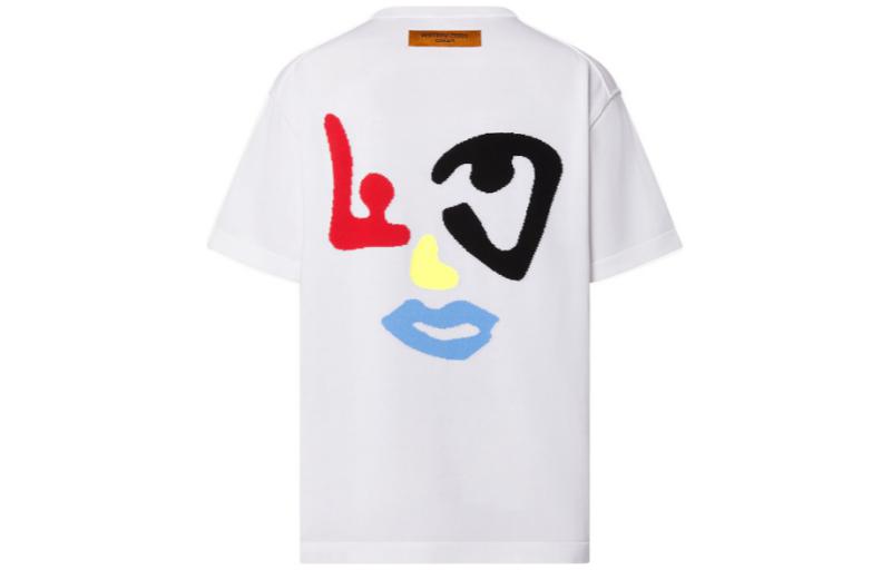 Lookbook LOUIS VUITTON FW22 Geometric Pattern Crewneck T-Shirt White Mens 1AA4QT