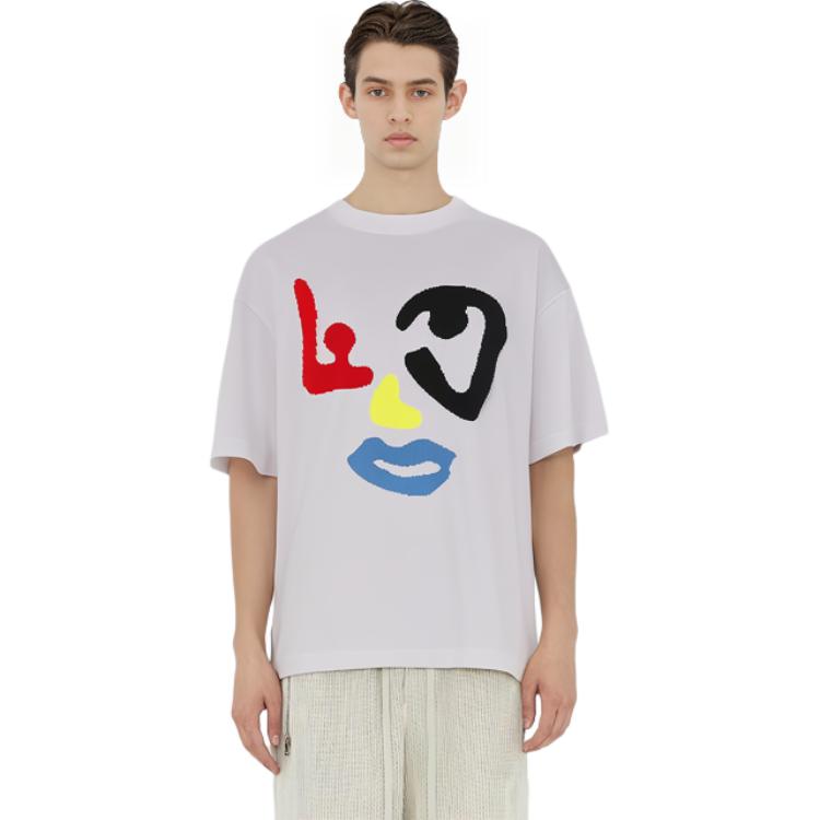 Sizing LOUIS VUITTON FW22 Geometric Pattern Crewneck T-Shirt White Mens 1AA4QT