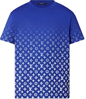 LOUIS VUITTON FW22 Gradient Logo Crewneck T-Shirt Blue Mens. 1AA51N LOUIS VUITTON FW22 Gradient Logo Crewneck T-Shirt Blue Mens. 1AA51N