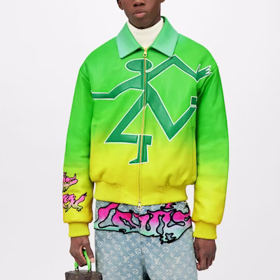 LOUIS VUITTON FW22 Gradient Logo Green Pilot Jacket Outerwear. 1A9UJ2 Purchase LOUIS VUITTON FW22 Gradient Logo Green Pilot Jacket Outerwear. 1A9UJ2