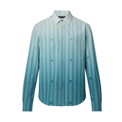 Louis Vuitton FW22 Gradient Stripe Long Sleeve Shirt Blue Menswear 1AA4W8