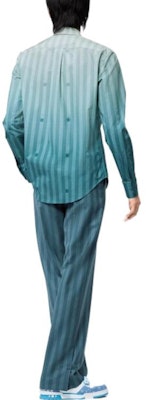 ルイヴィトン FW22 グラデーションストライプ 長袖シャツ ブルー メンズウェア 1AA4W8 Shop ルイヴィトン FW22 グラデーションストライプ 長袖シャツ ブルー メンズウェア 1AA4W8