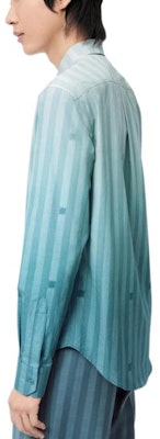 ルイヴィトン FW22 グラデーションストライプ 長袖シャツ ブルー メンズウェア 1AA4W8 Purchase ルイヴィトン FW22 グラデーションストライプ 長袖シャツ ブルー メンズウェア 1AA4W8