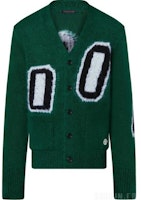 LOUIS VUITTON FW22 Green Mohair Alphabet Knit Sweater Long Fit. 1AAGNC LOUIS VUITTON FW22 Green Mohair Alphabet Knit Sweater Long Fit. 1AAGNC