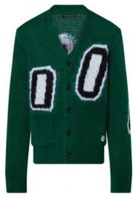 LOUIS VUITTON FW22 Sweater Rajut Hijau Mohair Alphabet Long Fit. 1AAGNC Order LOUIS VUITTON FW22 Sweater Rajut Hijau Mohair Alphabet Long Fit. 1AAGNC