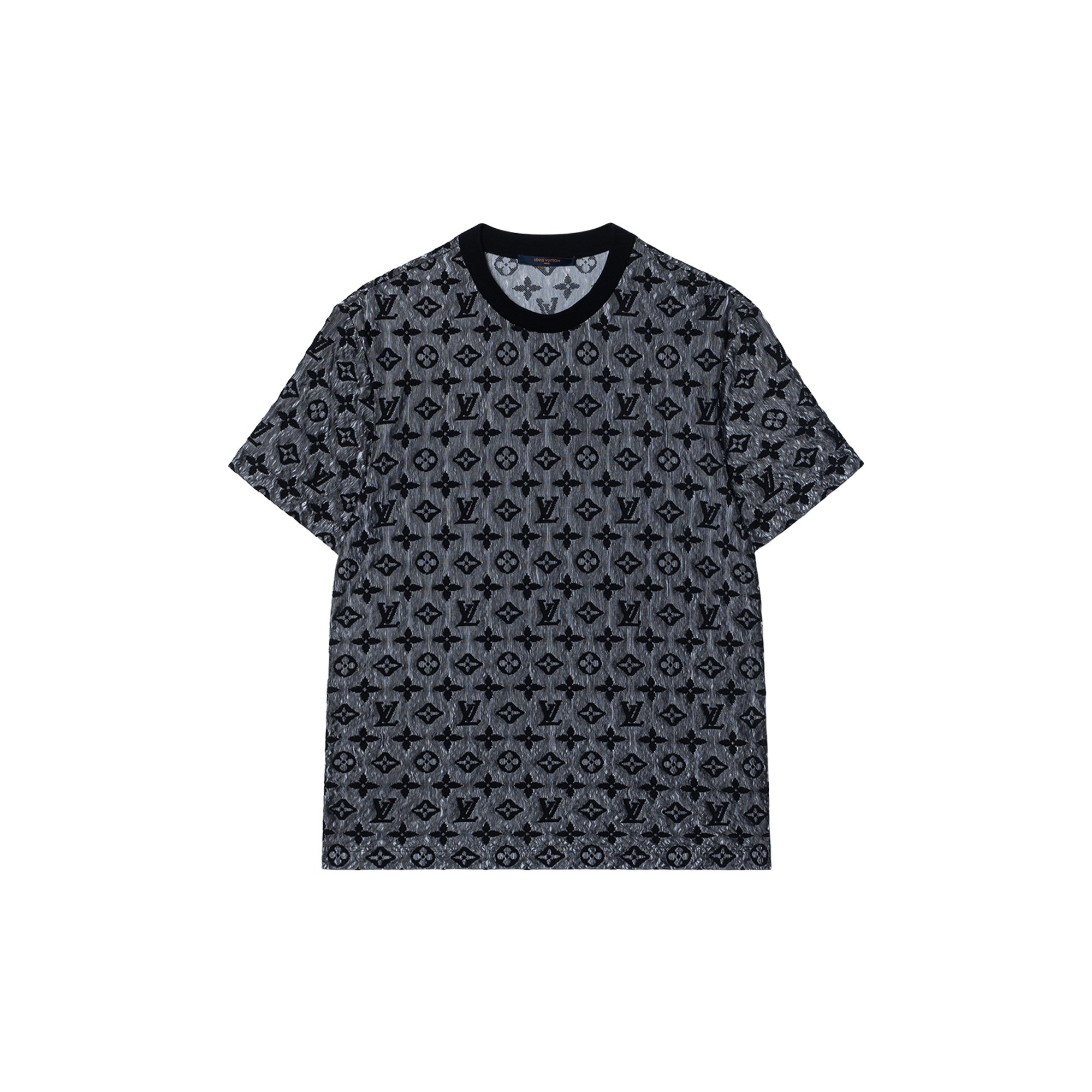 LOUIS VUITTON FW22 Grey Logo Printed Loose Fit Crewneck T-Shirt 1AAGM6