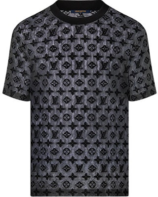 루이 비통 FW22 회색 로고 프린트 루즈핏 크루넥 티셔츠 1AAGM6 Order 루이 비통 FW22 회색 로고 프린트 루즈핏 크루넥 티셔츠 1AAGM6