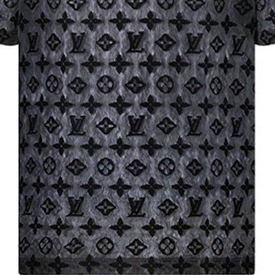 루이 비통 FW22 회색 로고 프린트 루즈핏 크루넥 티셔츠 1AAGM6 Sizing 루이 비통 FW22 회색 로고 프린트 루즈핏 크루넥 티셔츠 1AAGM6