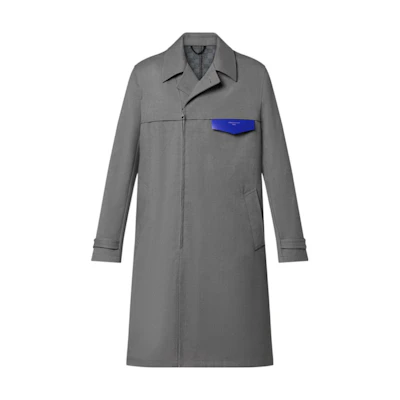 Louis Vuitton FW22 Grey Long Sleeve Collared Jacket Coat 1AA4Z2