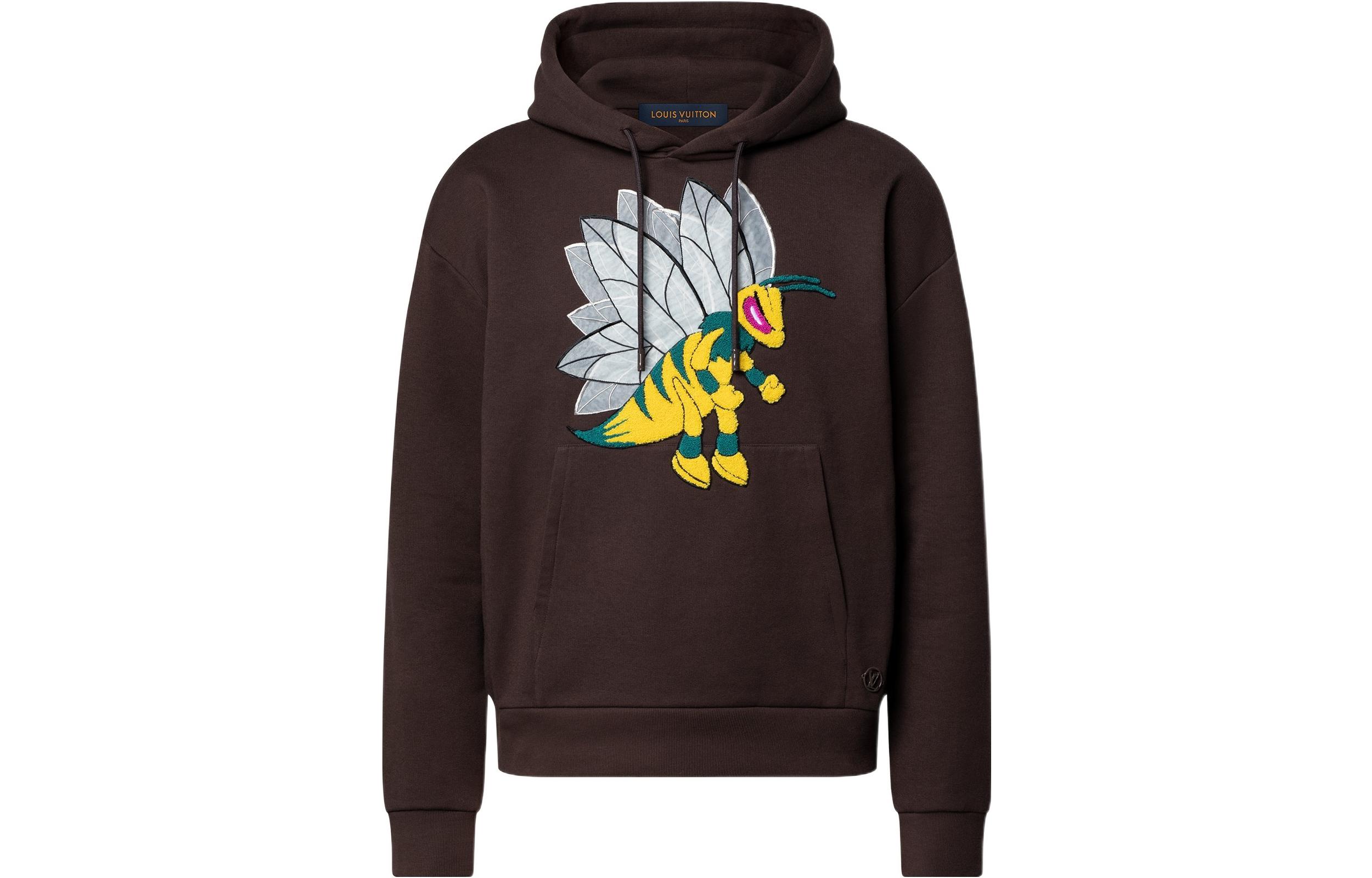 Order 루이비통 FW22 로고 카툰 그래픽 브라운 후디 롱슬리브 풀오버. 1AAGPG