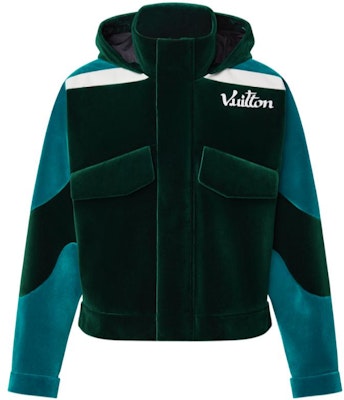 LOUIS VUITTON FW22 Logo Print Color-Block Velvet Hoodie Jacket Green Men. 1AAHI0 Buy LOUIS VUITTON FW22 Logo Print Color-Block Velvet Hoodie Jacket Green Men. 1AAHI0
