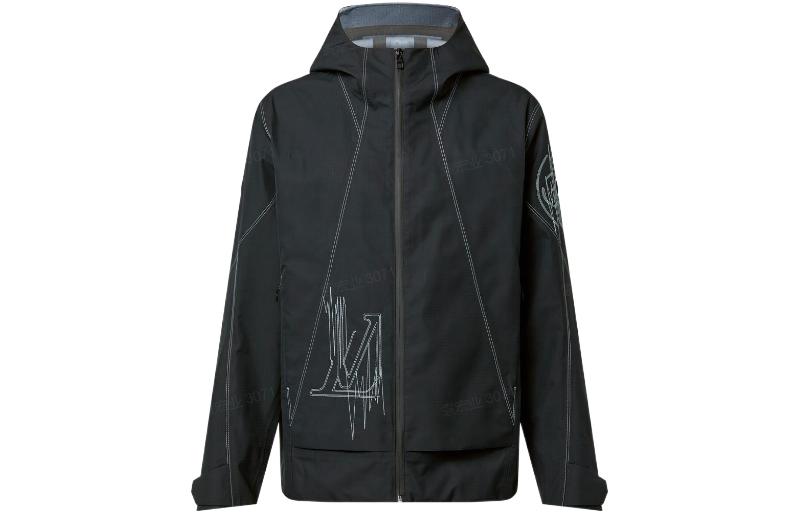 LOUIS VUITTON FW22 Logo Print Loose Fit Zip-Up Hoodie Jacket Men’s 1AATER