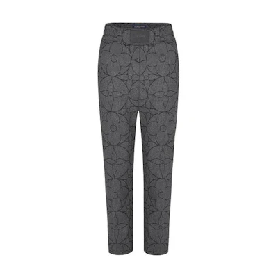 LOUIS VUITTON FW22 Logo Printed Elastic Waist Casual Pants Grey Mens. 1A8HMX