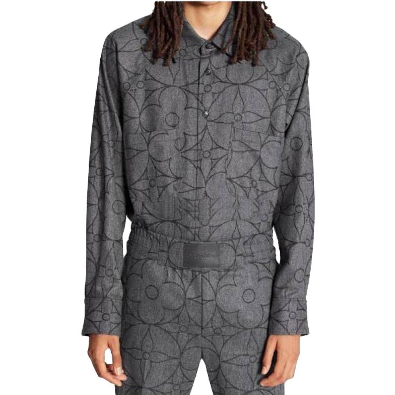 Purchase Pantalones Casuales Grises Hombre LOUIS VUITTON FW22 Logo Cintura Elástica. 1A8HMX