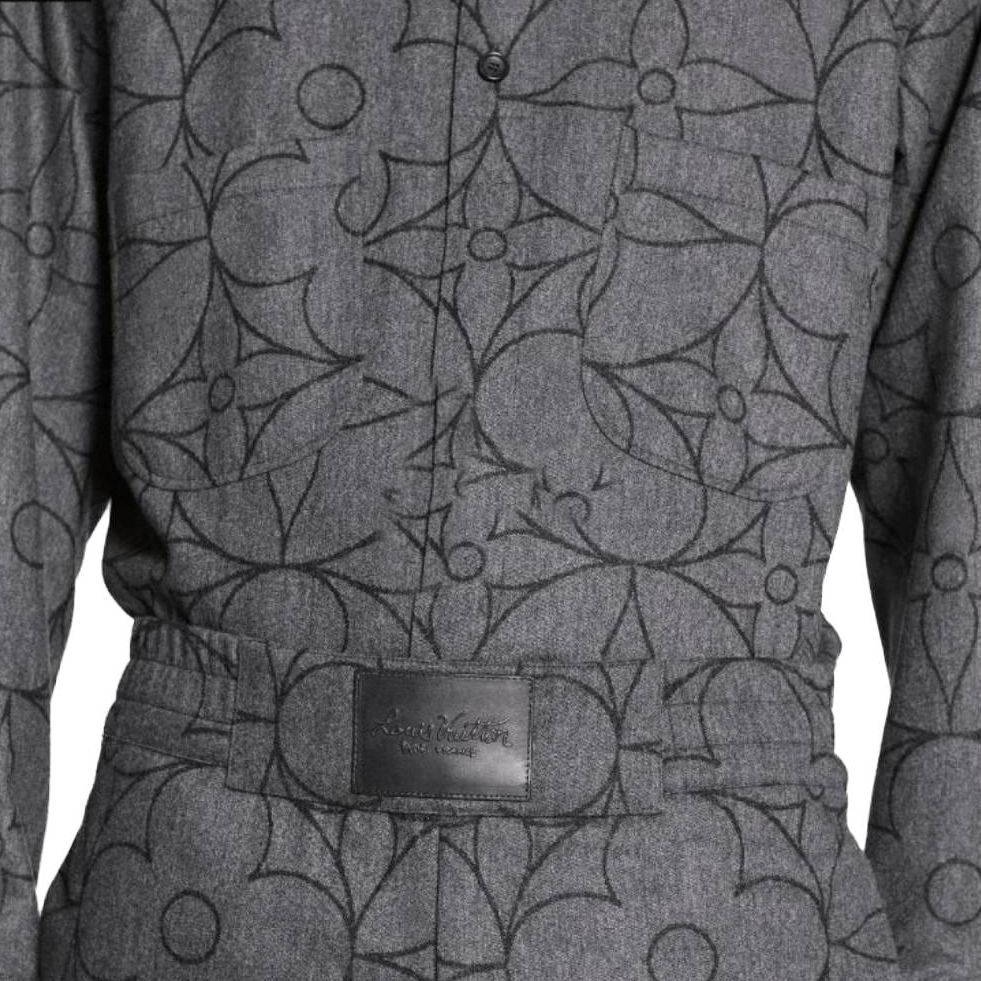 Sizing Pantalones Casuales Grises Hombre LOUIS VUITTON FW22 Logo Cintura Elástica. 1A8HMX