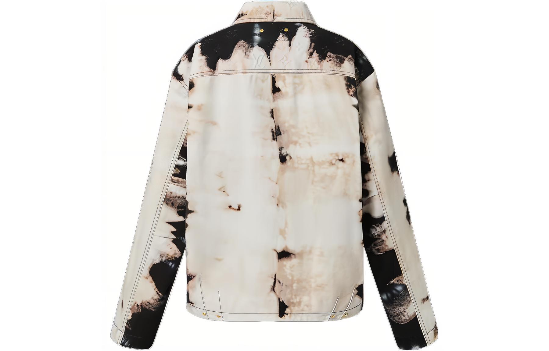 Louis Vuitton FW22 Logo Printed Tie-Dye Zip Work Jacket Multicolor Mens. 1AAH19 圖 3