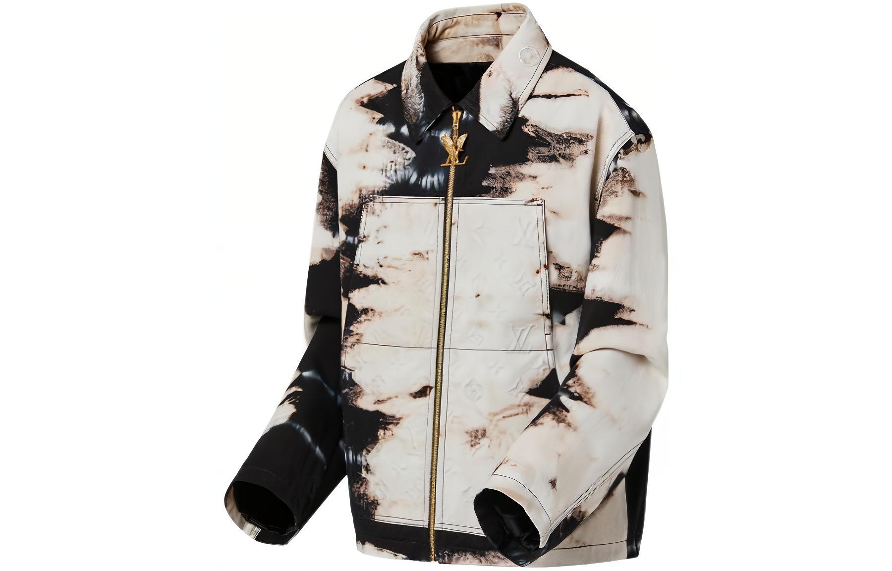 Louis Vuitton FW22 Logo Printed Tie-Dye Zip Work Jacket Multicolor Mens. 1AAH19 圖 4