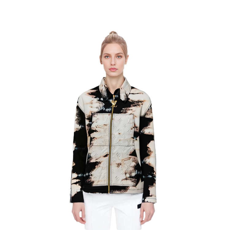 Louis Vuitton FW22 Logo Printed Tie-Dye Zip Work Jacket Multicolor Mens. 1AAH19 圖 7