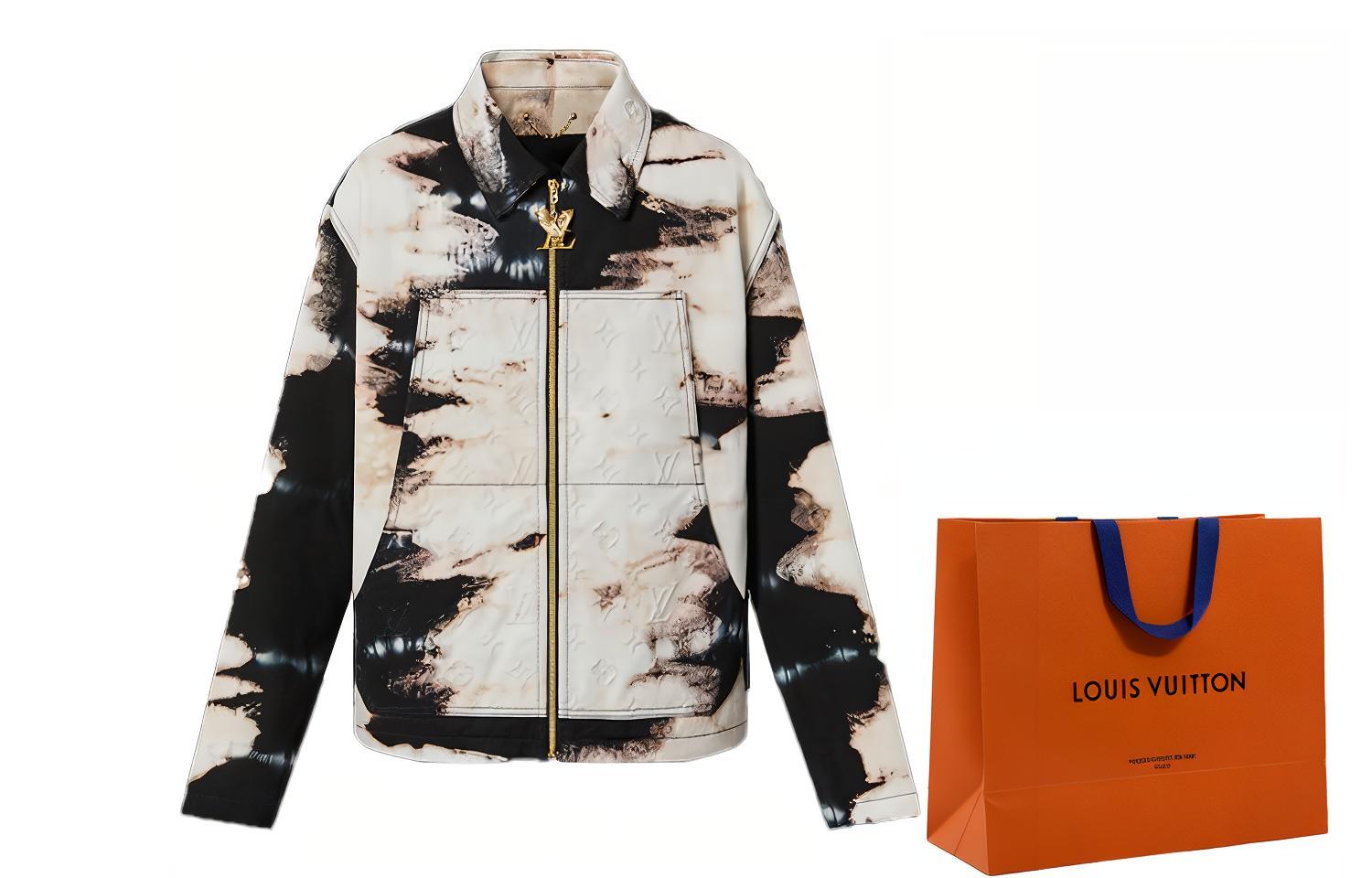 Louis Vuitton FW22 Logo Printed Tie-Dye Zip Work Jacket Multicolor Mens. 1AAH19 圖 9