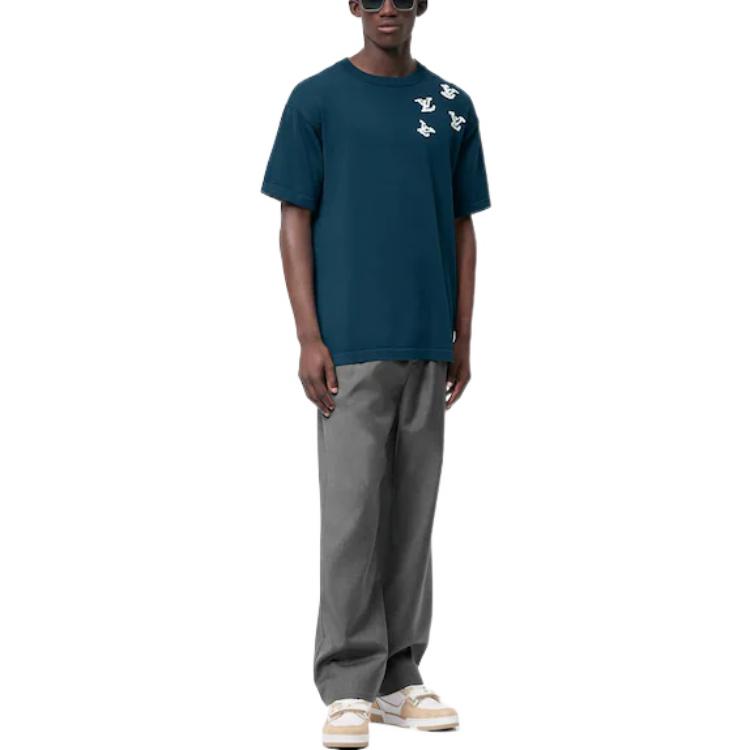 Purchase Camiseta Azul LOUIS VUITTON FW22 Logo Manga Corta Moda 1AA4SZ
