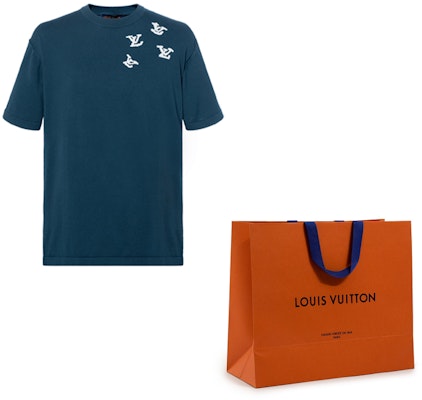 Camiseta Azul LOUIS VUITTON FW22 Logo Manga Corta Moda 1AA4SZ Cheap Camiseta Azul LOUIS VUITTON FW22 Logo Manga Corta Moda 1AA4SZ