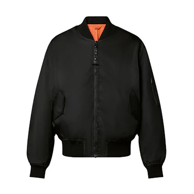 Louis Vuitton FW22 Monochrome Reversible Aviator Jacket Black 1AA53A