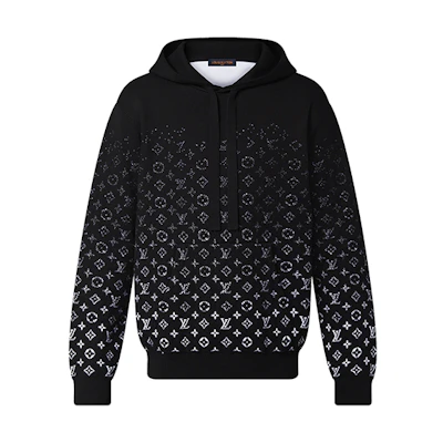 LOUIS VUITTON FW22 Monogram Gradient Hoodie Black . 1AA4Y7