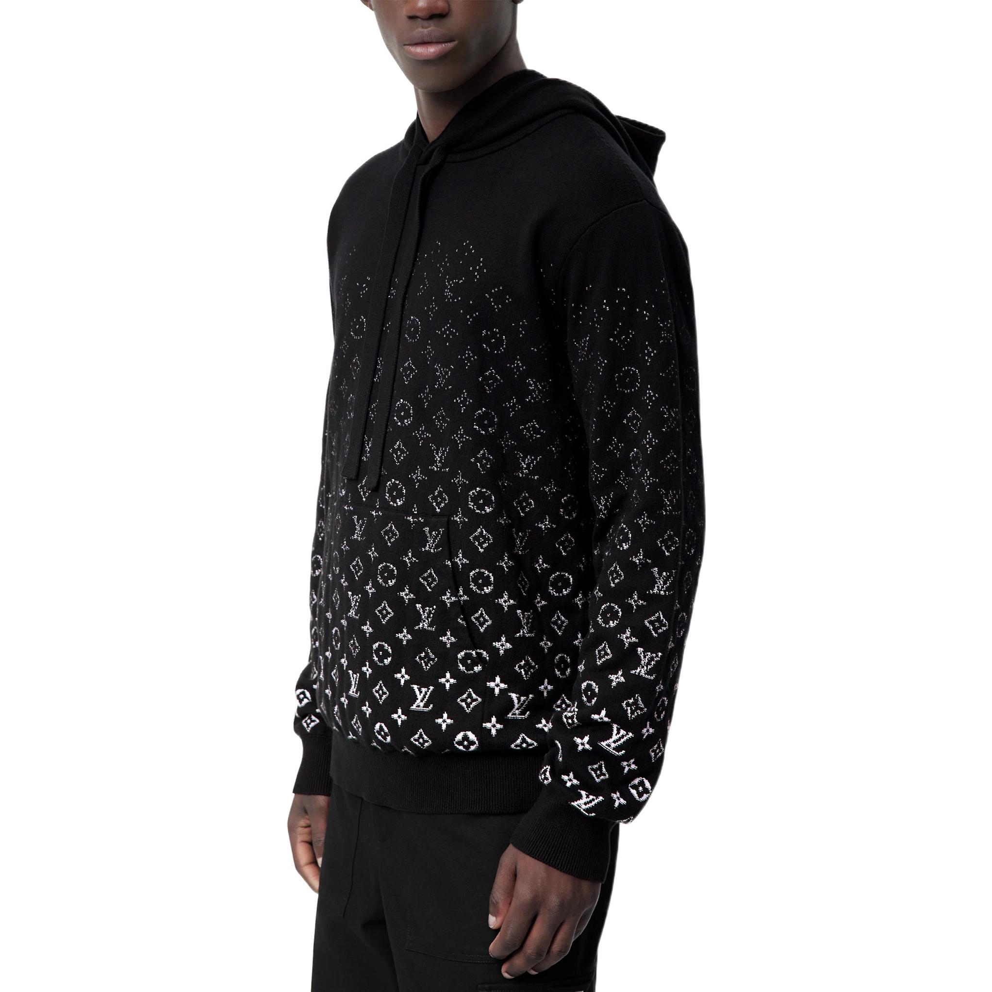 Shop 路易威登 FW22 黑色漸層花紋連帽外套 1AA4Y7