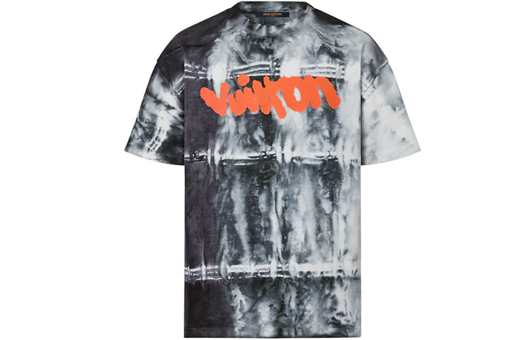 Order 루이비통 FW22 모노그램 프린트 캐주얼 티셔츠 블루 남성용. 1AAGQ8