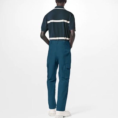 루이비통 FW22 모노그램 프린트 스트레이트 컷 폴로 셔츠 블루 남성용 1AAGMX Shop 루이비통 FW22 모노그램 프린트 스트레이트 컷 폴로 셔츠 블루 남성용 1AAGMX