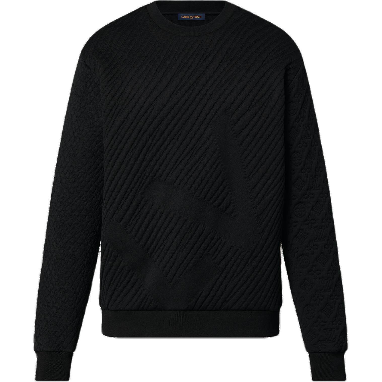 LOUIS VUITTON FW22 Monogram Pullover Sweatshirt Black . 1AA4RM