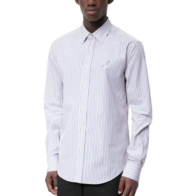 LOUIS VUITTON FW22 Monogram Stripe Print White Button-Up Long Sleeve Shirt Mens 1AA5GG 圖 4