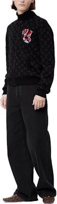 LOUIS VUITTON FW22 Jaket Hitam Monogram Zip-Up Waist 1AA4XT Shop LOUIS VUITTON FW22 Jaket Hitam Monogram Zip-Up Waist 1AA4XT