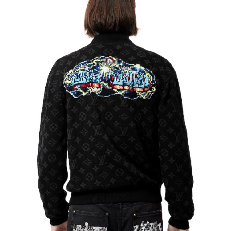 Purchase LOUIS VUITTON FW22 Jaket Hitam Monogram Zip-Up Waist 1AA4XT