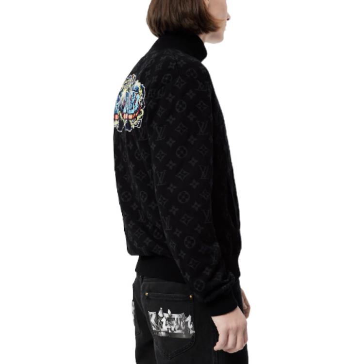 Details for LOUIS VUITTON FW22 Jaket Hitam Monogram Zip-Up Waist 1AA4XT