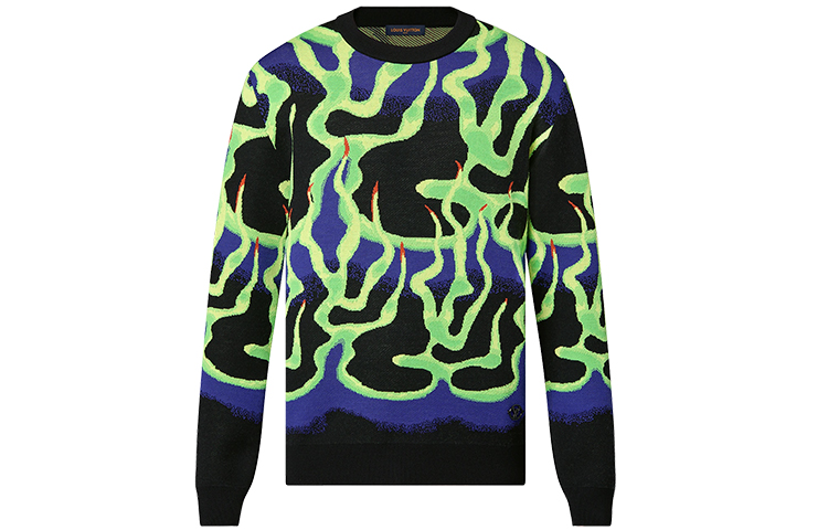 Order LOUIS VUITTON FW22 Pattern Jacquard Crewneck Sweater Multicolor Pria. 1AA54D